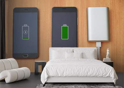 mobile phone charger with power bank. Wall mural