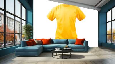 Mock up with yellow t-shirt Wall mural