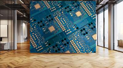 Modern Circuit Board Background Banner. background or texture Wall mural