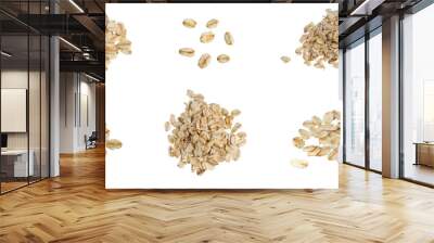 oat flakes on isolated background Wall mural