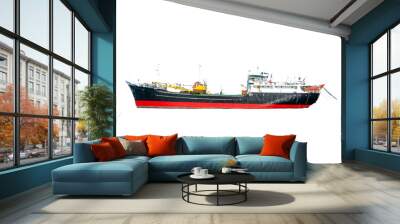 ship on white isolated background Wall mural