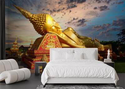 Vientiane Laos Reclining Buddha Wall mural