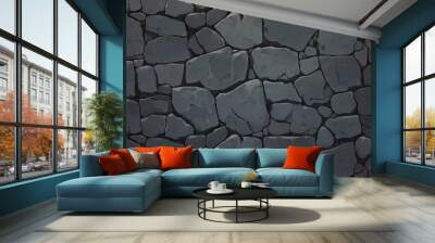 Anime style stone texture illustration Wall mural