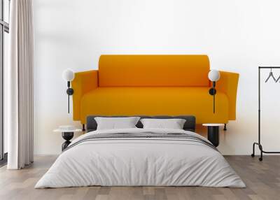 Orange sofa furniture Wall mural