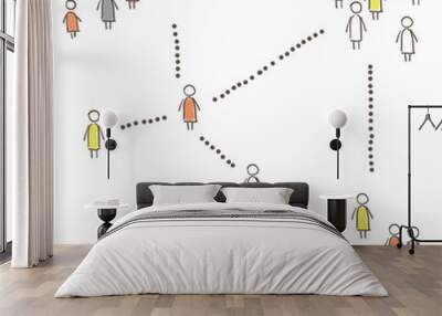 Social network concept illustration Wall mural