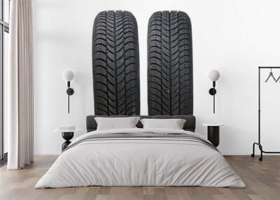 car wheels isolated Wall mural