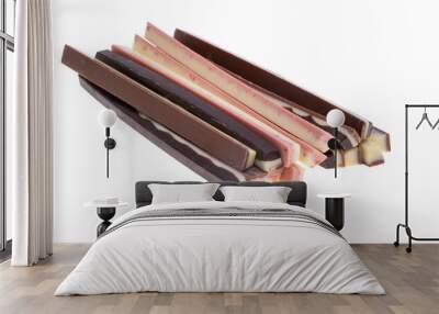 chocolate sticks isolated Wall mural