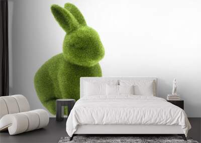 Easter green bunny isolated Wall mural