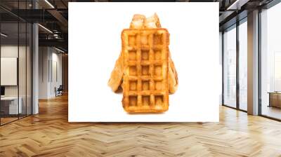 Freshly baked belgium waffles Wall mural