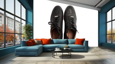 leather men's shoes isolated Wall mural