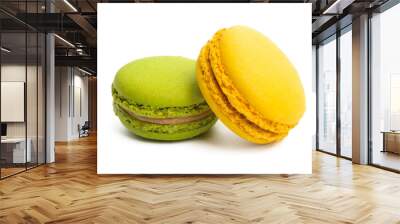 macaroons isolated Wall mural