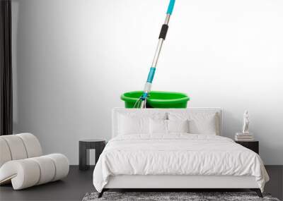 Mop with a bucket Wall mural