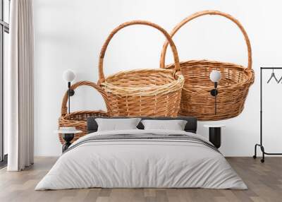 wicker basket isolated Wall mural