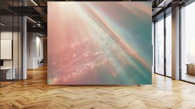 Background of retro film overly, image with scratch, dust and light leaks. Lens flare holographic effect background. Wall mural