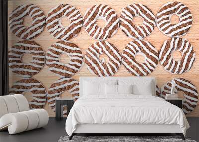 homemade cookies on a wooden table Wall mural