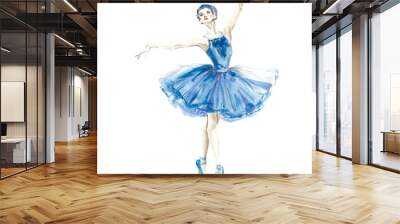 Watercolor ballerina Wall mural