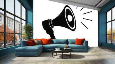 megaphone isolated on white Wall mural