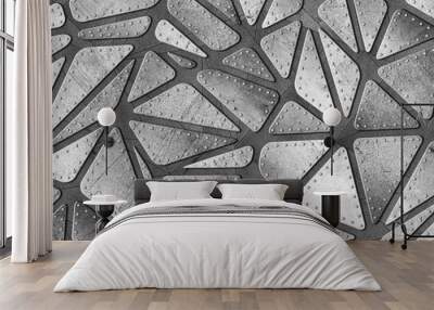 steel metal plate background Wall mural