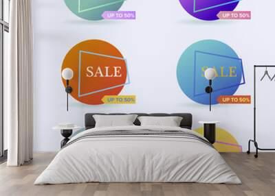 Sale banner template design. illustration. Wall mural