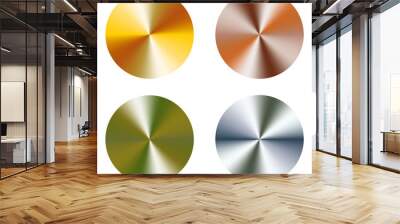 Set of Conical Mesh Gradient    - vector illustration Wall mural