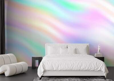 Unicorn Holographic Light Fabric  Texture - Iridescent Rainbow Hologram Material Background
 Wall mural