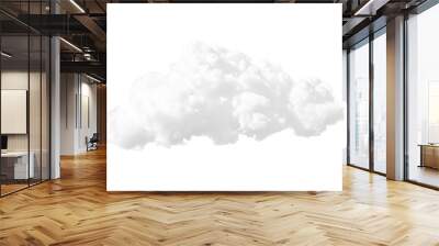 Isolated white clouds in the sky on white Wall mural