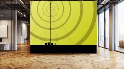 Telecommunications mobile phone base station radio tower with en Wall mural