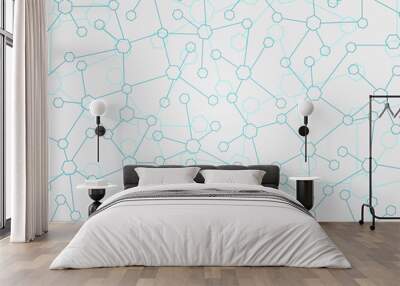 Abstract molecules medical background Wall mural