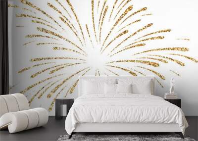 Gold Glitter Firework Explosion Wall mural