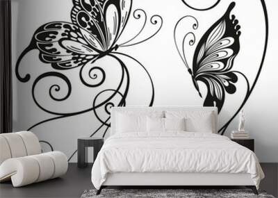 Butterfly design. Insect design  for mug,t shirt,phone case. Tattoo style Wall mural