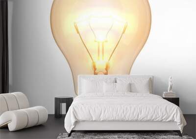 lamp burn white background Wall mural