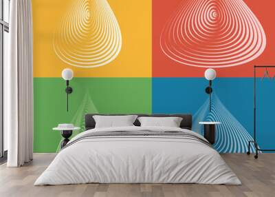 Set of vector drops elements from lines Wall mural