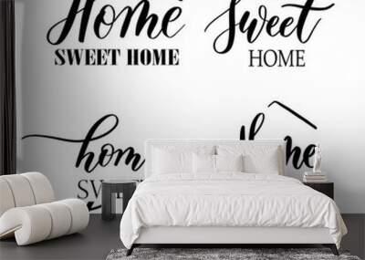 Home sweet home - Hand drawn set  lettering vector for print, te Wall mural