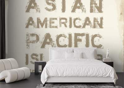 May is Asian American and Pacific Islander Heritage Month template. Celebrates the culture, traditions and history in the United States. Wall mural