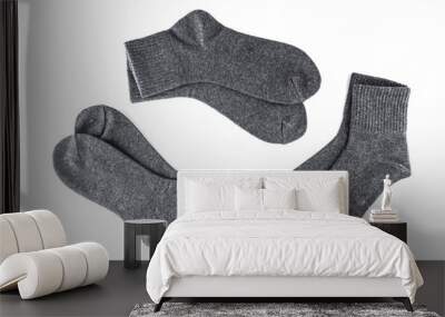 socks isolated on a white background Wall mural