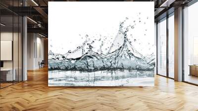 water splashing on calm surface Wall mural