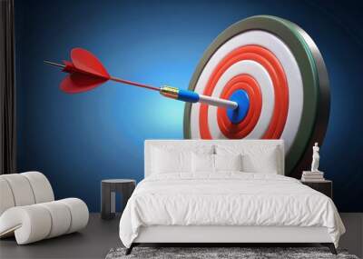 dart hitting target Wall mural