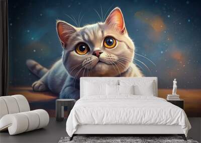 portrait of a british cat Wall mural