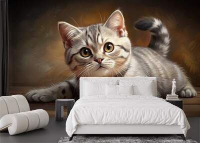 portrait of a british cat Wall mural