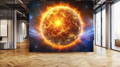 sun in space Wall mural