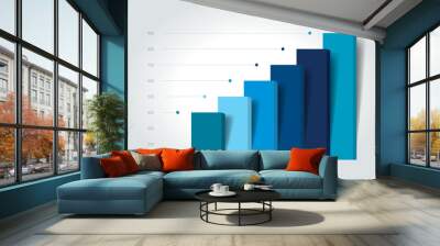 Chart, column graph, infographic element. Wall mural