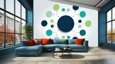 Flowchart diagram, scheme. Infographic element. Wall mural