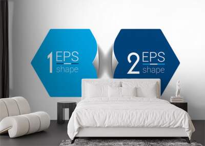 Two business elements banner. 2 steps design, chart, infographic, step by step number option, layout. Wall mural