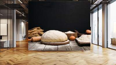 fresh yeast dough for baking pizza or bread Wall mural