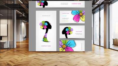 Business cards design, Wall mural