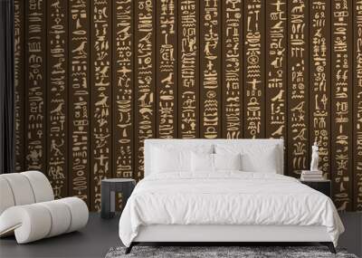 Egypt hieroglyphs, seamless pattern for your design Wall mural