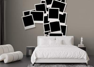 Number one made from photo frames, insert your photos Wall mural