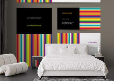 Set of abstract creative business cards design Wall mural