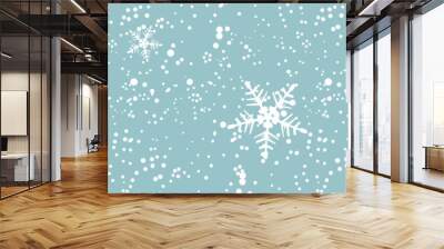 Winter blizzard, seamless background for your design Wall mural