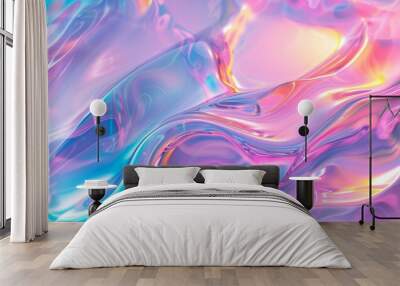 Liquid irridescent wallpaper Wall mural